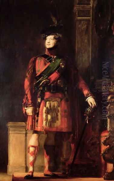 George IV (1762-1830) in Highland Dress, 1830 Oil Painting by Sir David Wilkie