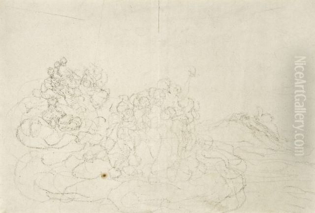 Scene De Foule Oil Painting by Honore Daumier