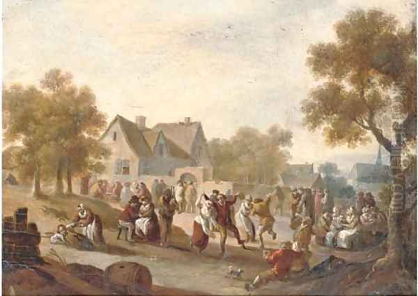 Merrymaking before an inn Oil Painting by Sir David Wilkie