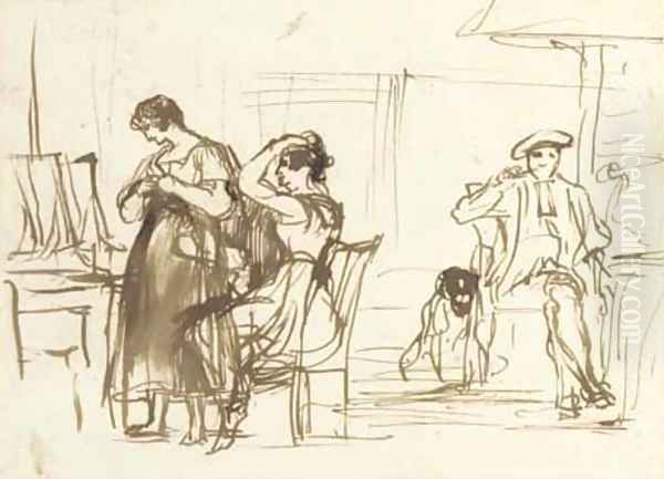 Preparing for the ball Oil Painting by Sir David Wilkie