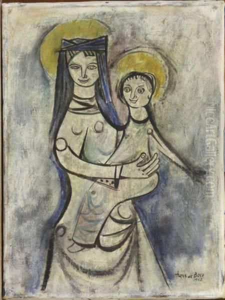 Madonna Met Kind Oil Painting by Hans De Jode