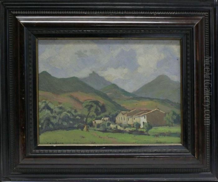 Vista De Pueblo Oil Painting by Antonio De La Gandara