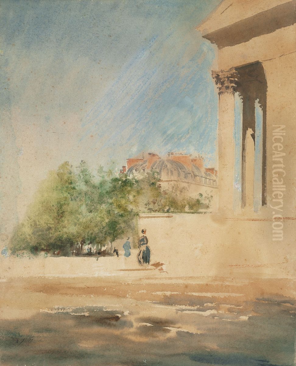 Place De La Madeleine Oil Painting by Giuseppe de Nittis