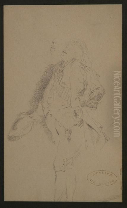 Studio Oil Painting by Giuseppe de Nittis