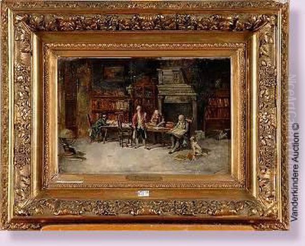 Bibliotheque Animee Oil Painting by Vicente Garcia de Paredes