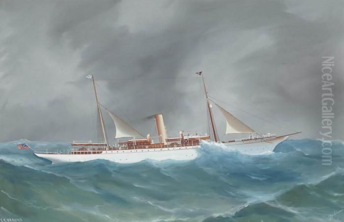 The New York Yacht Club's Oil Painting by A. De Simone