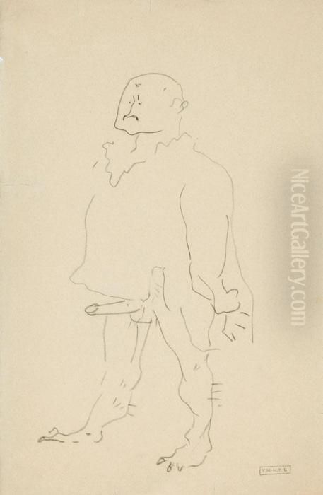 Portrait D'homme Oil Painting by Henri De Toulouse-Lautrec