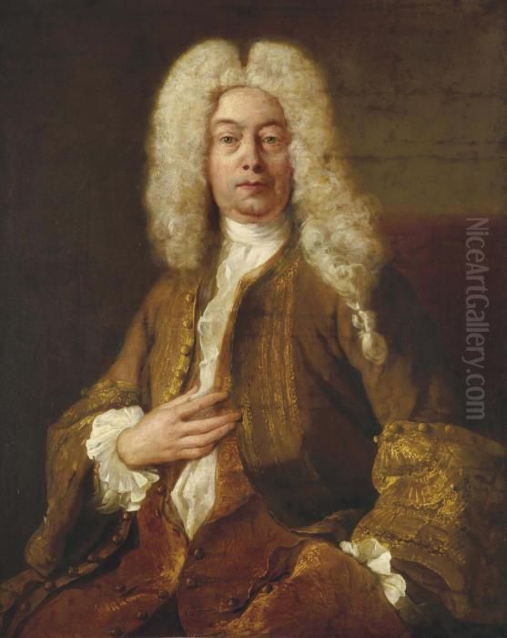 Portrait D'homme Oil Painting by Jean Francois de Troy