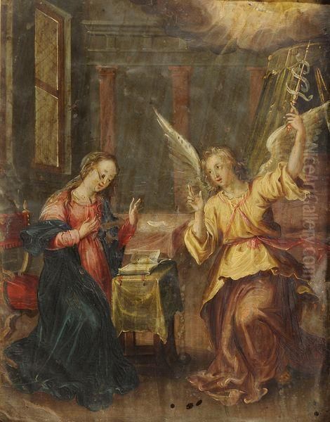L'annonciation Oil Painting by Maarten de Vos