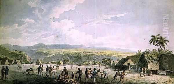 An Inland view in Atooi, 1781-4 Oil Painting by John Webber