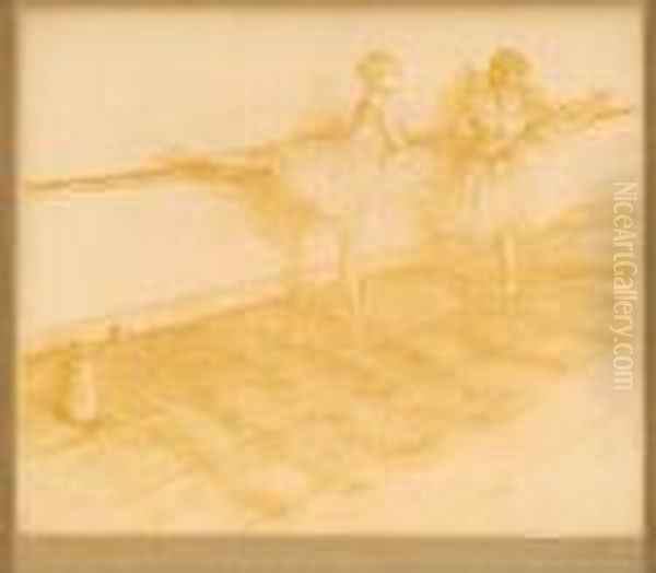 Les Petits Rats Oil Painting by Edgar Degas