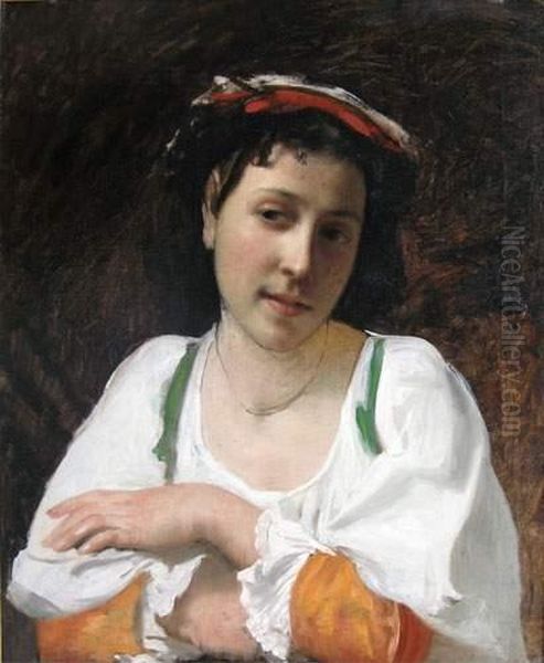 Il Fut L'eleve De Thomas Couture
 Et De William Bouguereau A L'ecole Nationale Superieure Des Beaux-arts 
De Paris. Oil Painting by Francois Alfred Delobbe