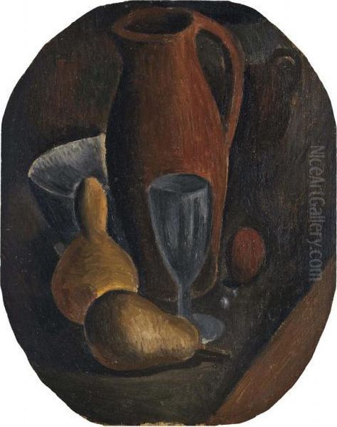 Nature Morte Au Verre Oil Painting by Andre Derain