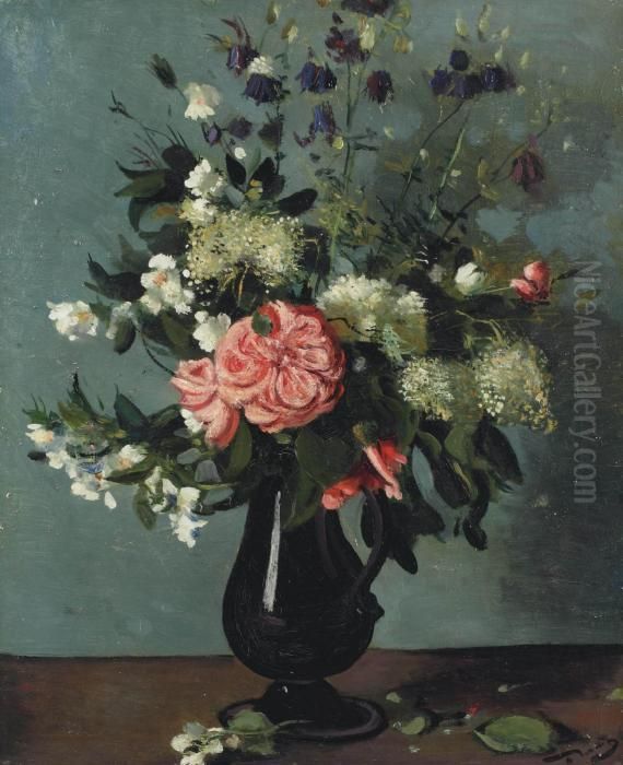 Fleurs Des Champs Dans Un Pichet Oil Painting by Andre Derain