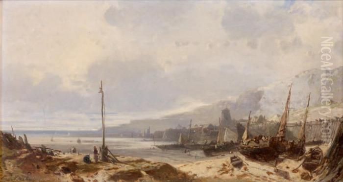 Maree Basse Oil Painting by Eugene Deshayes