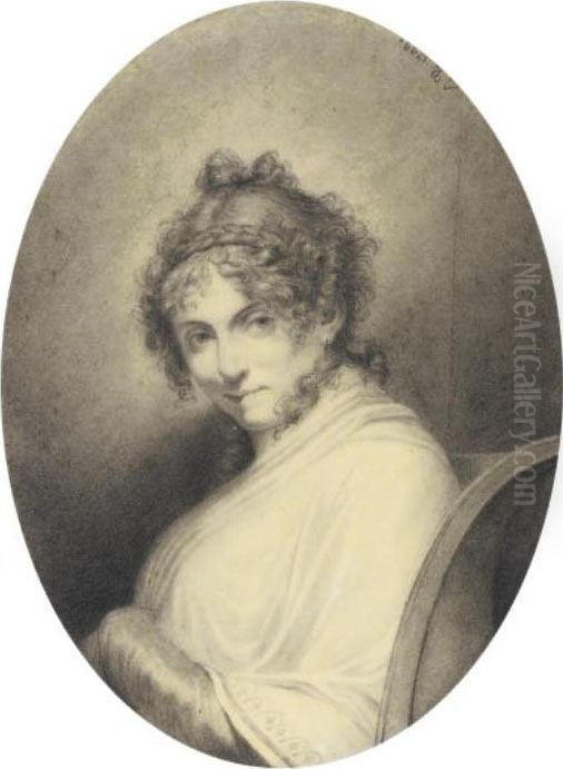 The Madonna And Child Oil Painting by Eugene Francois Marie Joseph Deveria