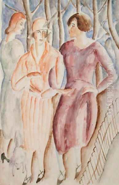 French Girls, c.1926 Oil Painting by Christopher Wood