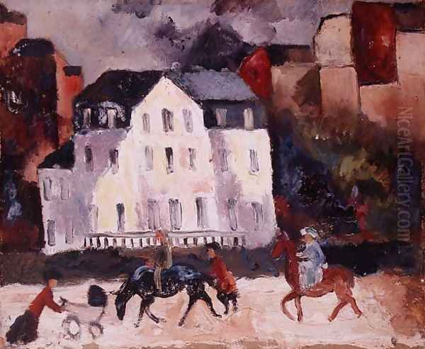 Horses in Paris, 1924 Oil Painting by Christopher Wood