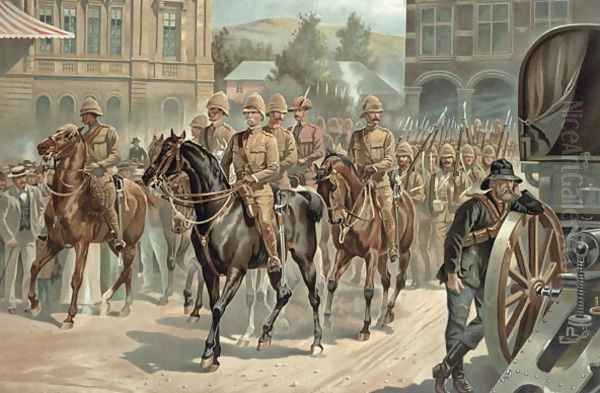Lord Roberts (1832-1914) Entry into Pretoria on 5th June 1900 Oil Painting by Richard Caton Woodville