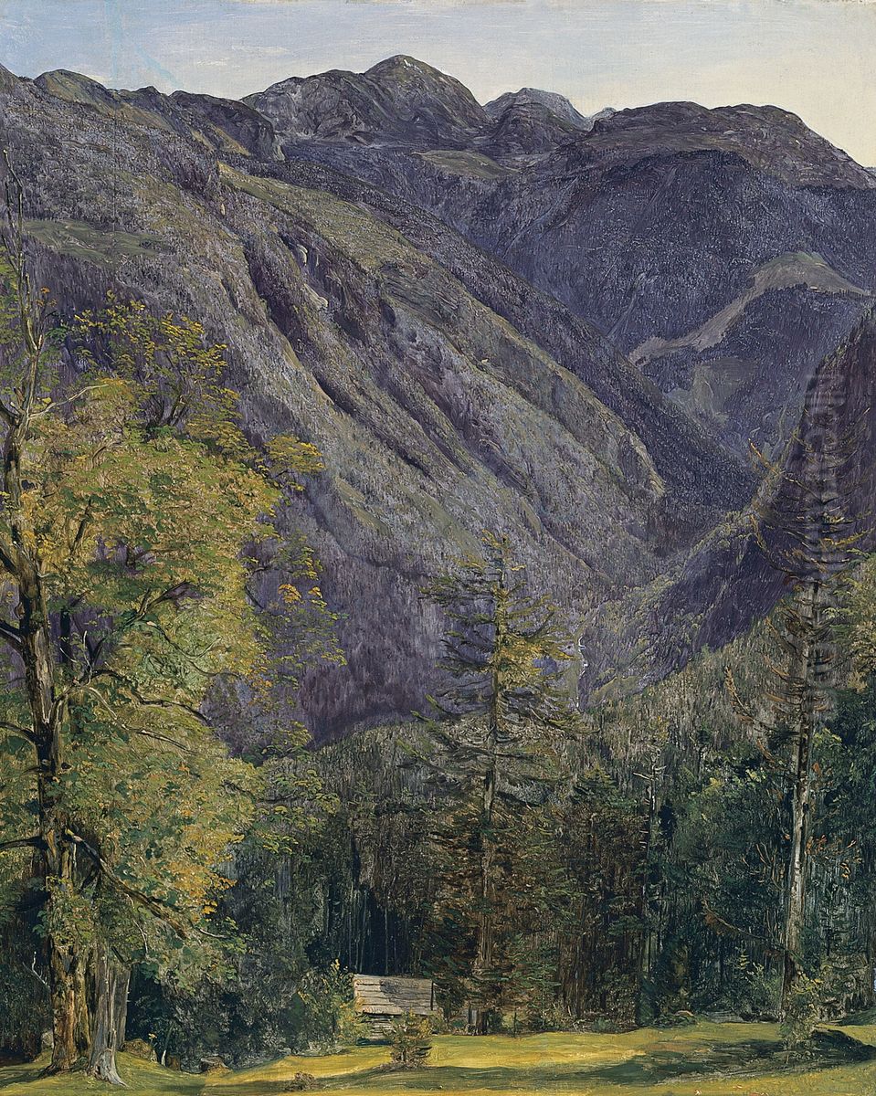 The Schonberg Seen from Hoisernradalpe Oil Painting by Ferdinand Georg Waldmuller