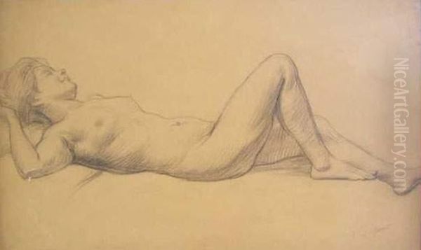 Nu Allonge Oil Painting by Frederic Dufaux