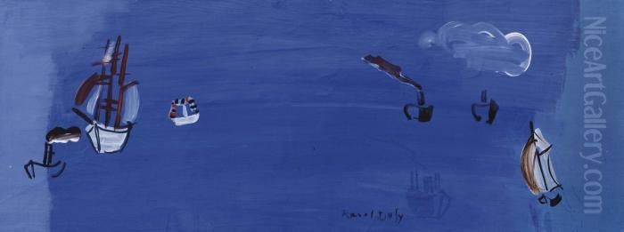 Les Navires Vers Le Large Oil Painting by Raoul Dufy
