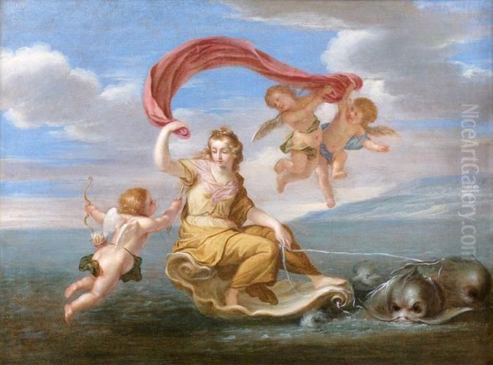 Le Triomphe D'amphitrite Oil Painting by Charles Alphonse Dufresnoy