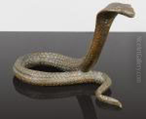 Cobra Oil Painting by Jean Dunand