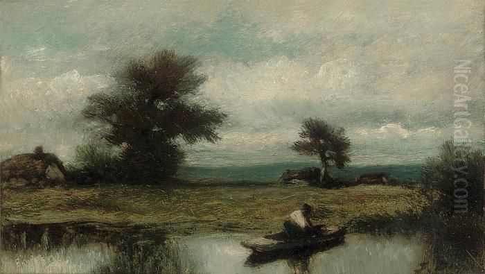 Le Pecheur Oil Painting by Jules Dupre