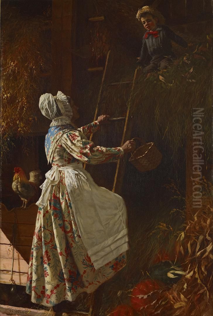 Not an Egg Oil Painting by Thomas Waterman Wood