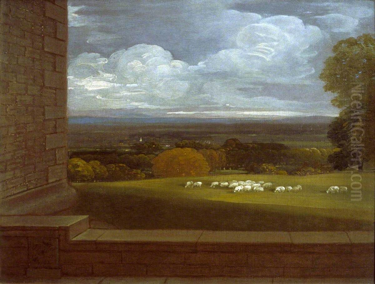 View from the Terrace at Windsor Oil Painting by Benjamin West