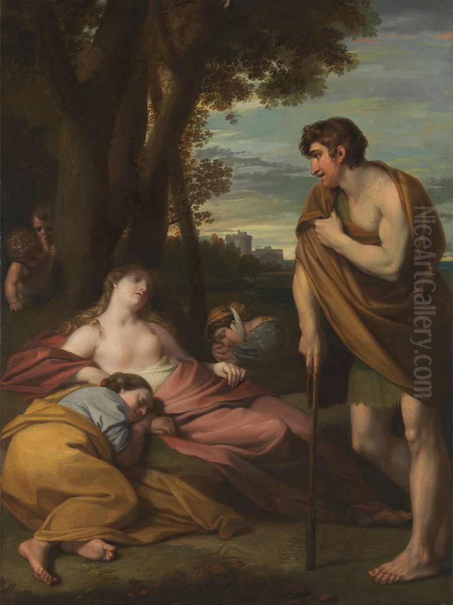 Cymon and Iphigenia Oil Painting by Benjamin West