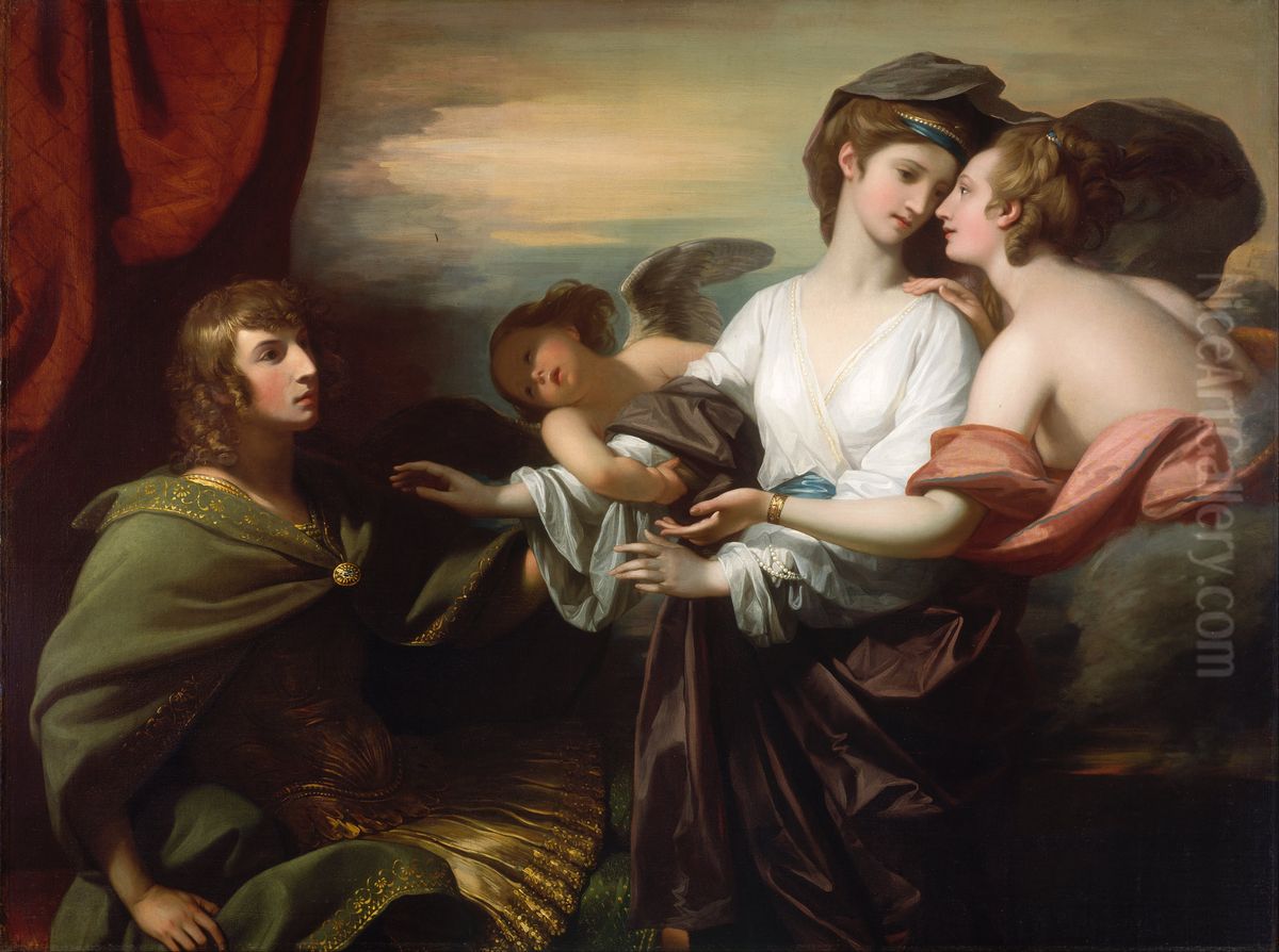 Helen Brought to Paris Oil Painting by Benjamin West