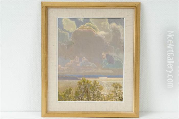 Kesapilvia - Sommarmoln. Oil Painting by Antti Faven