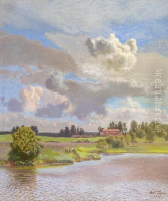 Kesapaiva. Oil Painting by Antti Faven