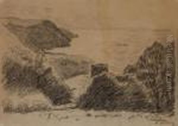 Rannikkonakyma Oil Painting by Alfred William Finch