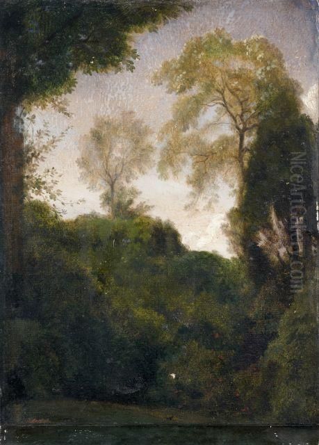 Etude De Paysage Oil Painting by Paul Flandrin