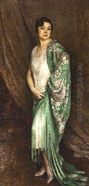 Portrait De Madame M. Beatch Oil Painting by Constantin Font