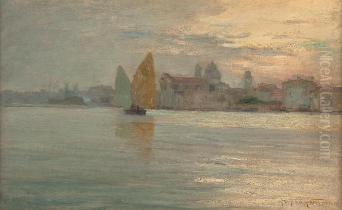 Veduta Della Laguna Oil Painting by Pietro Fragiacomo