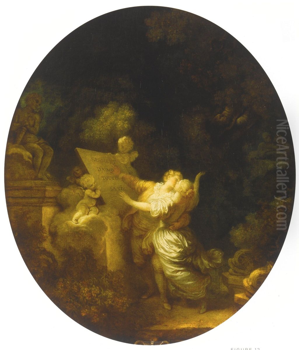 Le Serment D'amour Oil Painting by Jean-Honore Fragonard