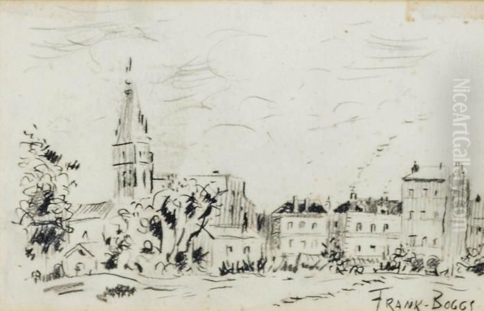 Pont De La Tournelle, Paris Oil Painting by Frank Myers Boggs