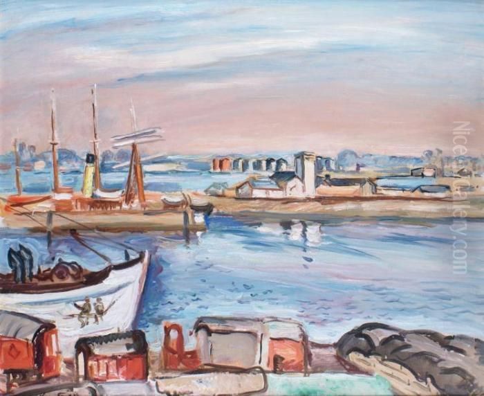 Le Port De Saint-malo Oil Painting by Emile-Othon Friesz