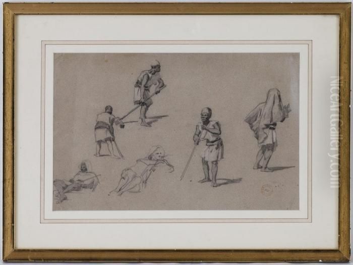 Croquis Oil Painting by Eugene Fromentin