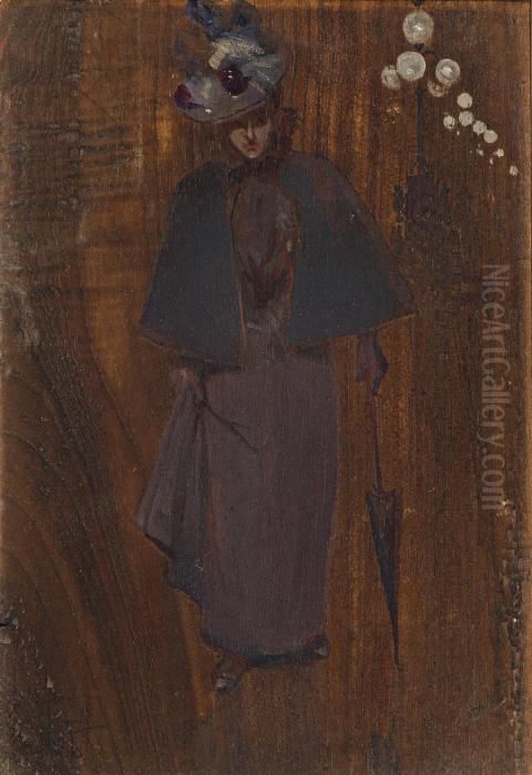 Study For Reflections Oil Painting by Albert Henry Fullwood