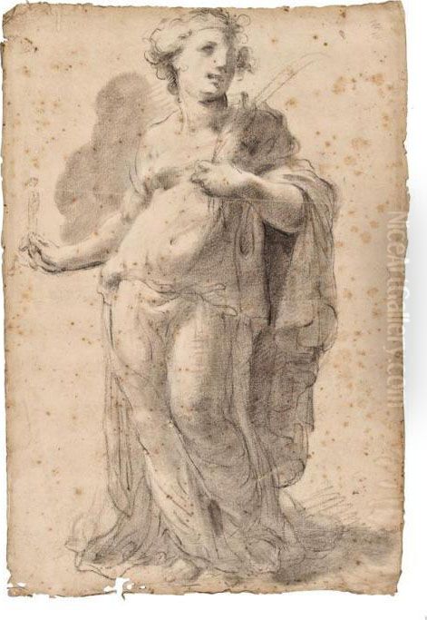 Figura Allegorica Femminile Oil Painting by Gaetano Gandolfi