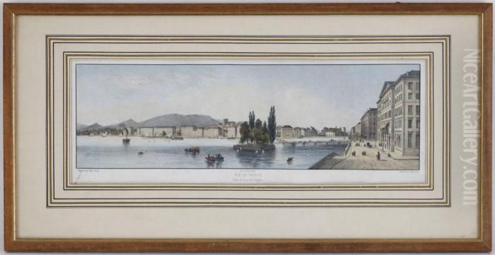Vue De La Ville De Geneve Oil Painting by Robert Gardelle
