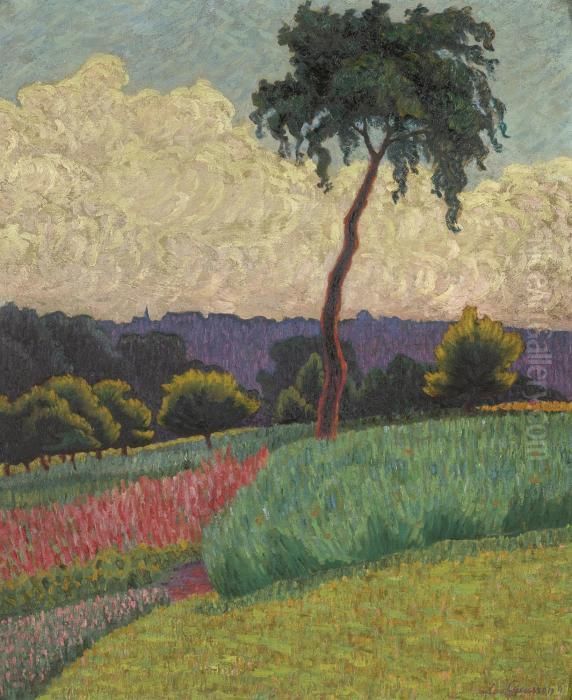 Paysage En Provence Oil Painting by Leo Gausson
