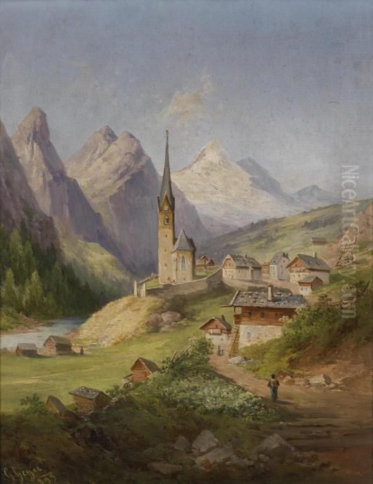 View Of Heiligenblut Oil Painting by Georg Geyer