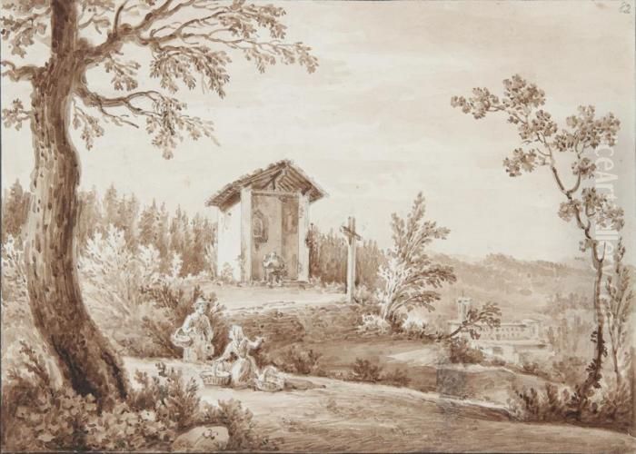 Vallombrosa Oil Painting by Giuseppe Gherardi