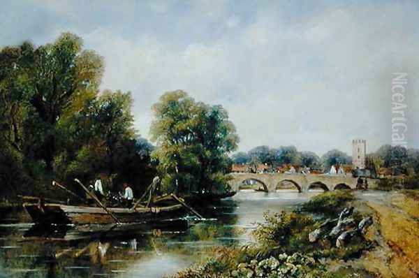 The Bridge at Henley-on-Thames Oil Painting by Frederick Waters Watts